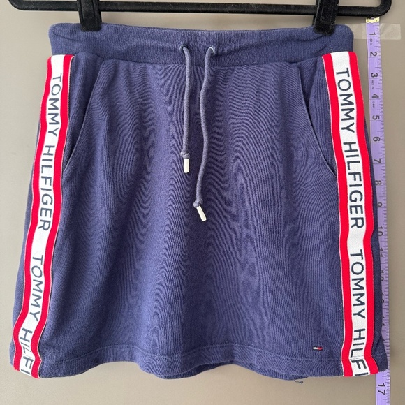 Tommy Hilfiger Drawstring Waist Skirt Logo Side - Picture 3 of 6
